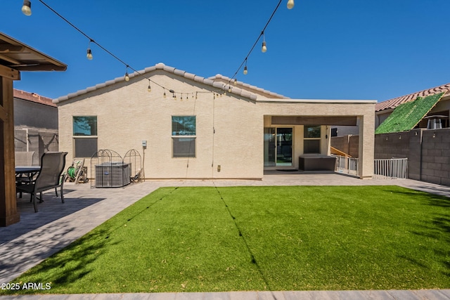 7238 N 126th Ln, Glendale, AZ 85307 - back of property with a patio area, stucco siding, and a tile roof