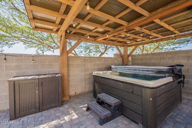 7238 N 126th Ln, Glendale, AZ 85307 - view of patio featuring a hot tub