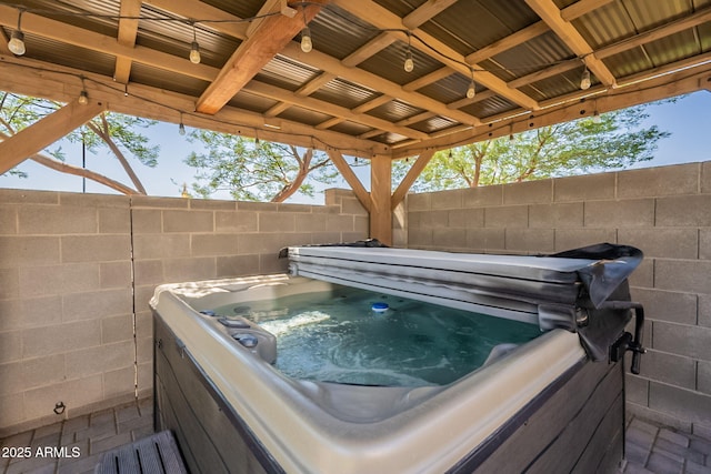 7238 N 126th Ln, Glendale, AZ 85307 - view of patio featuring a hot tub