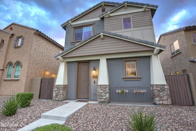 view of craftsman inspired home