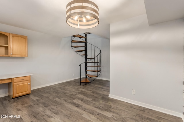 interior space featuring dark hardwood / wood-style flooring