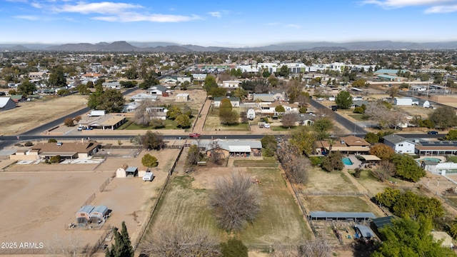 bird's eye view featuring a mountain view