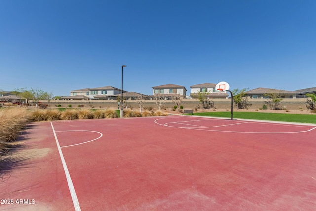 view of basketball court with community basketball court