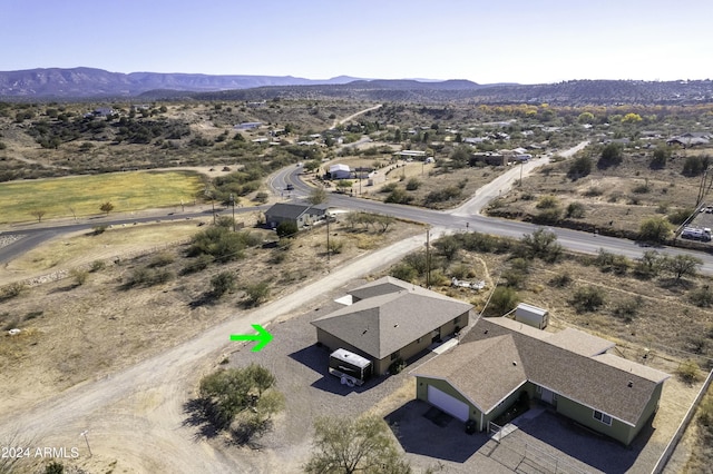 bird's eye view featuring a mountain view