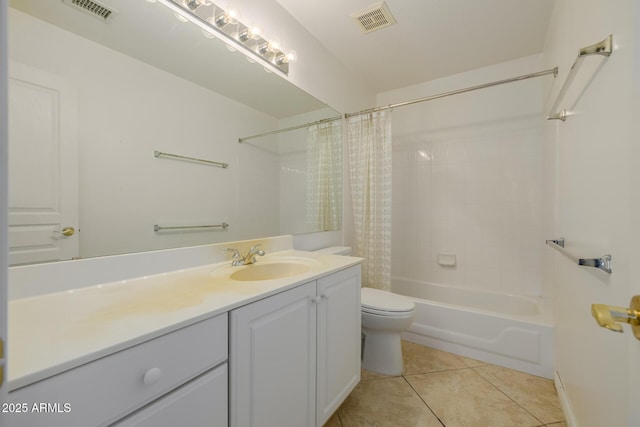 728 W Sandra Ter, Phoenix, AZ 85023 - full bath with vanity, shower / bath combo with shower curtain, and tile patterned floors