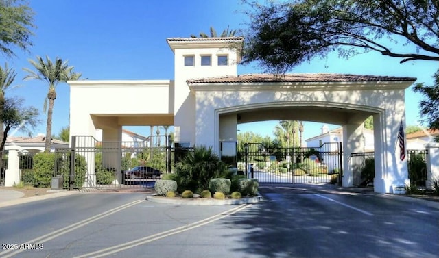 view of property featuring fence