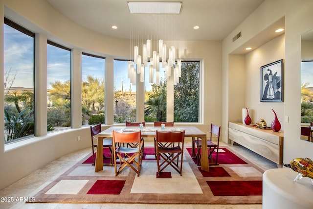 view of dining area