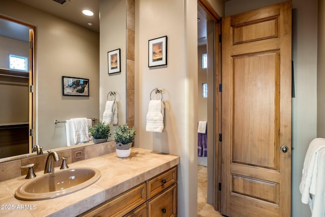 bathroom featuring vanity