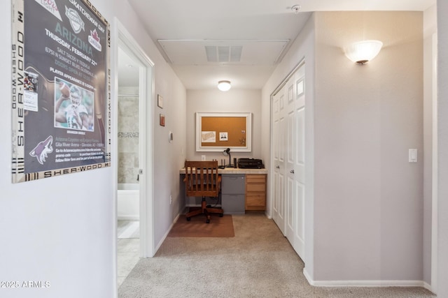 20100 N 78th Pl Unit 2193, Scottsdale, AZ 85255 - hallway featuring light colored carpet and an office area