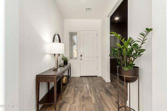 entrance foyer featuring hardwood / wood-style floors