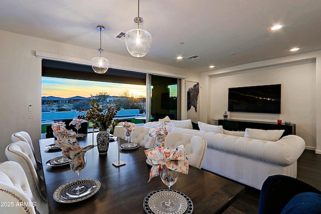 dining room featuring dark hardwood / wood-style floors