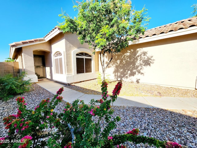 view of doorway to property