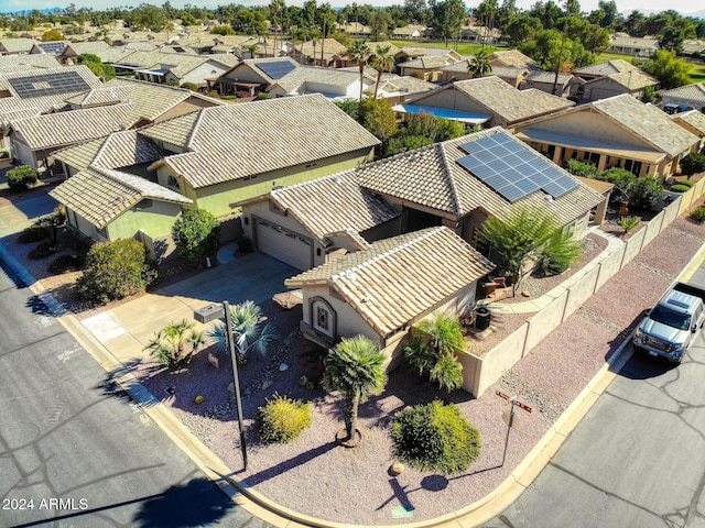 bird's eye view featuring a residential view