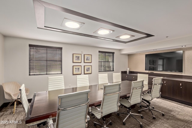 office space featuring carpet flooring
