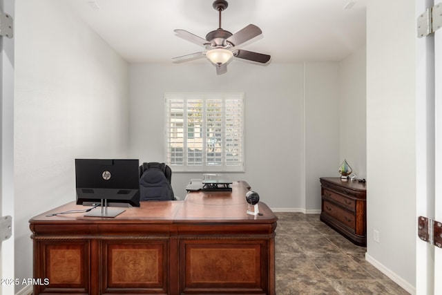 office with ceiling fan