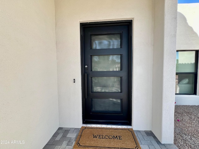 view of doorway to property