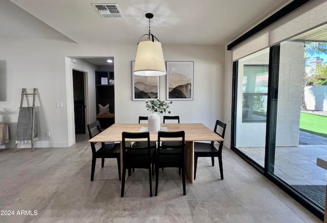 view of dining area