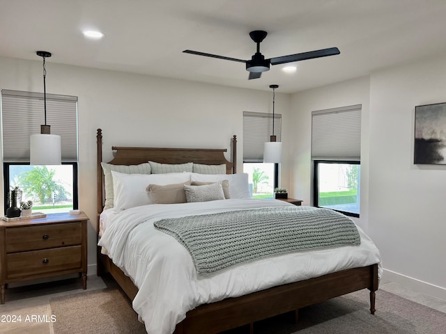 bedroom with ceiling fan