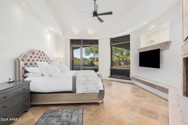 bedroom with ceiling fan