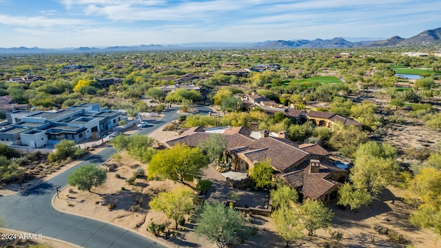 aerial view featuring a mountain view