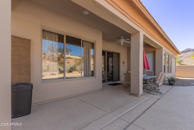 14806 E Crested Crown, Fountain Hills, AZ 85268 - view of patio / terrace featuring ceiling fan and outdoor dining area