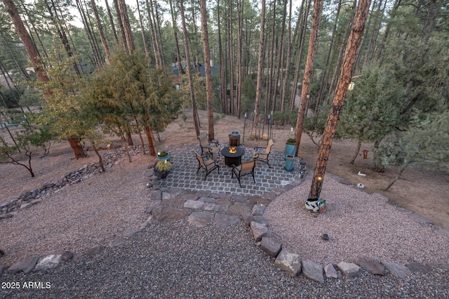 view of yard with a patio area