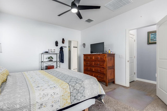 1463 W Pinkley Ave, Coolidge, AZ 85128 - bedroom featuring carpet floors, a ceiling fan, and baseboards