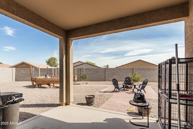 1463 W Pinkley Ave, Coolidge, AZ 85128 - fenced backyard featuring a patio area