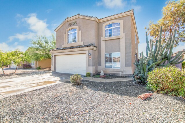 view of front of home featuring a garage