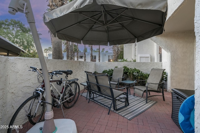 view of patio / terrace with a fenced backyard