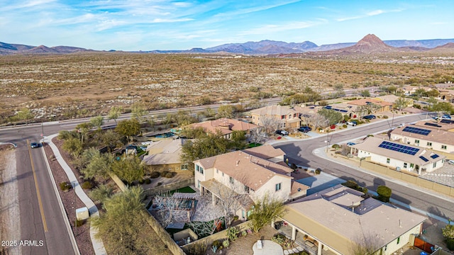 bird's eye view featuring a mountain view