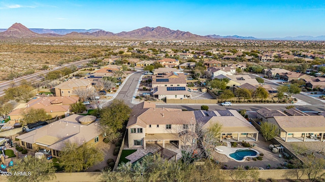 aerial view featuring a mountain view