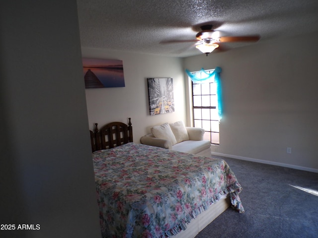 5323 W N Ln, Glendale, AZ 85302 - carpeted bedroom featuring a textured ceiling and ceiling fan