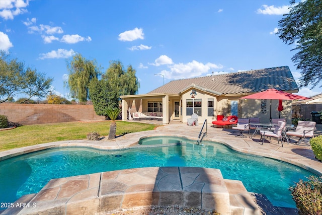 view of pool with a patio area