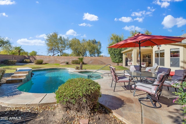 view of pool with a patio