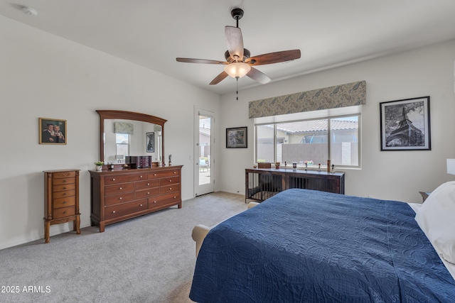 22927 E Via Del Oro, Queen Creek, AZ 85142 - bedroom with carpet floors and ceiling fan