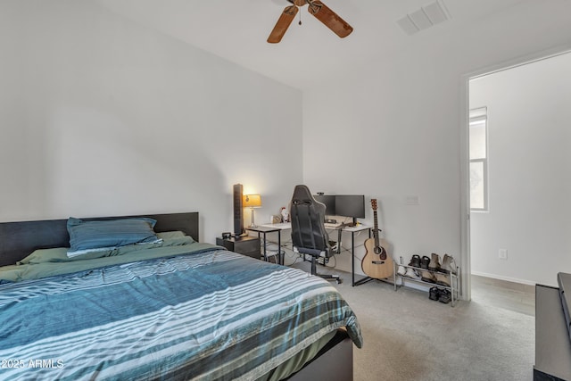 22927 E Via Del Oro, Queen Creek, AZ 85142 - bedroom with carpet flooring and a ceiling fan