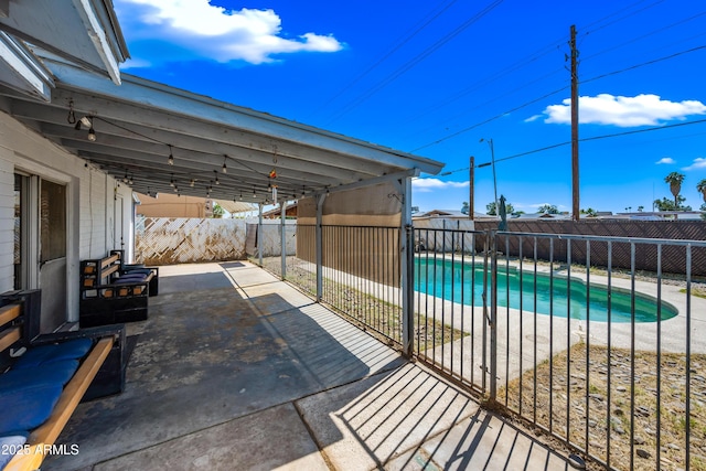 view of patio / terrace with a fenced backyard