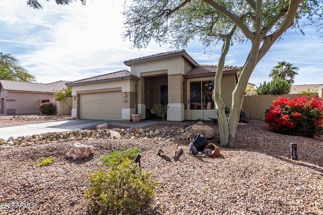 view of front facade with a garage