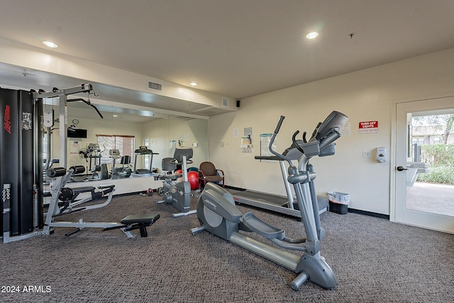 view of exercise room