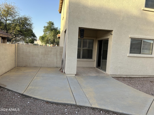 exterior space with a patio