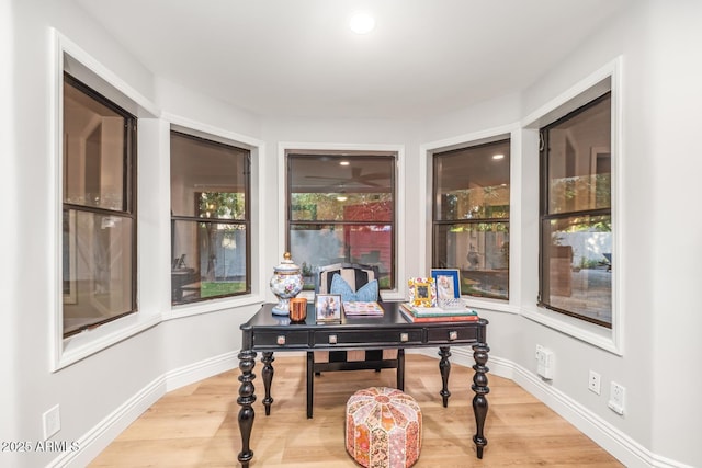 8219 S Pecan Grove Cir, Tempe, AZ 85284 - home office with wood finished floors and baseboards
