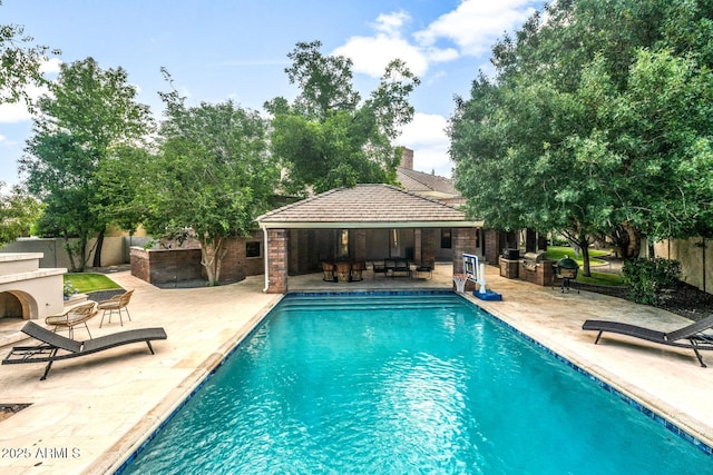 8219 S Pecan Grove Cir, Tempe, AZ 85284 - view of pool with a patio and an outdoor hangout area