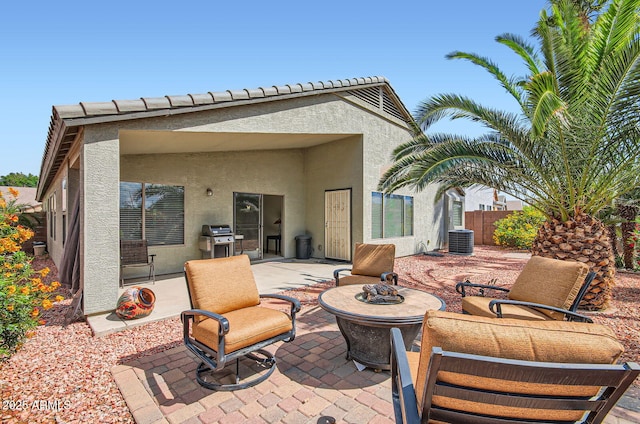 5502 N Ormondo Way, Litchfield Park, AZ 85340 - view of patio with central AC unit, grilling area, and fence