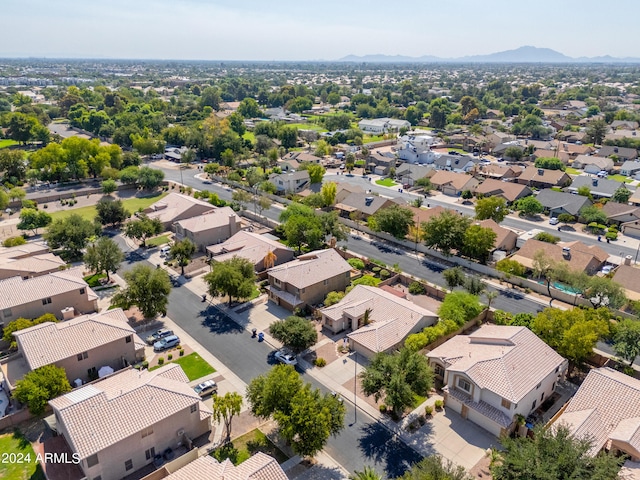 aerial view featuring a mountain view