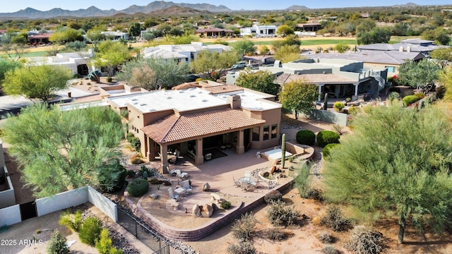 bird's eye view featuring a mountain view