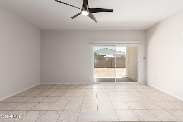 4713 W Nutmeg Ave, Coolidge, AZ 85128 - spare room with ceiling fan and light tile patterned floors