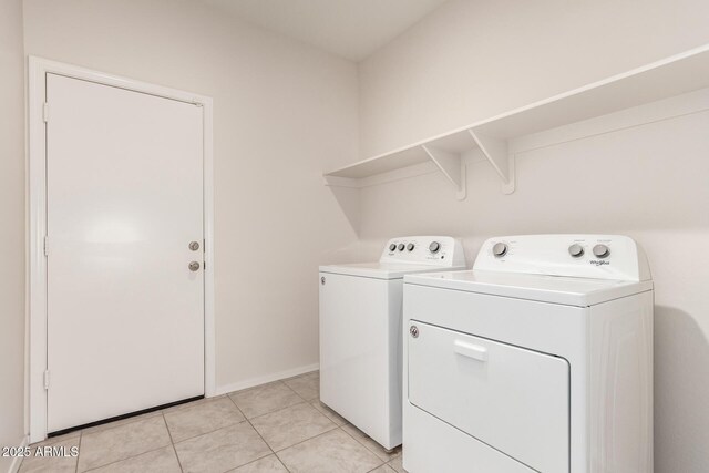 4713 W Nutmeg Ave, Coolidge, AZ 85128 - laundry area featuring separate washer and dryer and light tile patterned floors