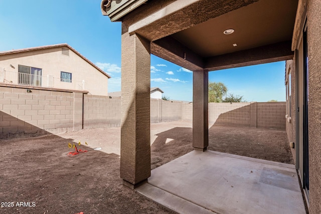 view of patio / terrace with a fenced backyard