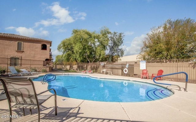 view of pool with a patio area